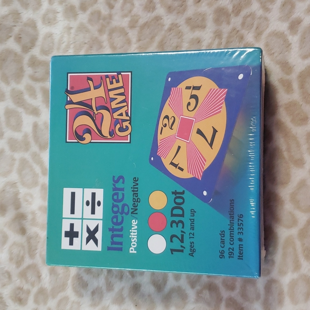 NEW 24 Game 96 Card Deck Integers Math Card Game